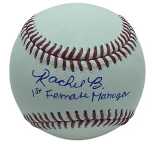 RACHEL BALKOVEC 1ST FEMALE MGR SIGNED BASEBALL