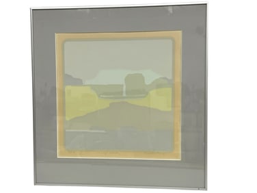 SIGNED ELISABETH PHELPS 3/8 ABSTRACT PRINT 22"