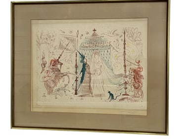 SALVADOR DALI SIGNED LITHOGRAPH PRINT 30"