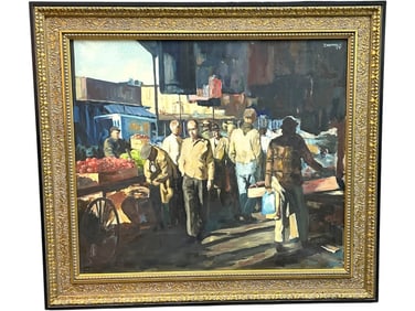 ORIGINAL OIL ON CANVAS SIGNED ZLOTNICK 1964 39"