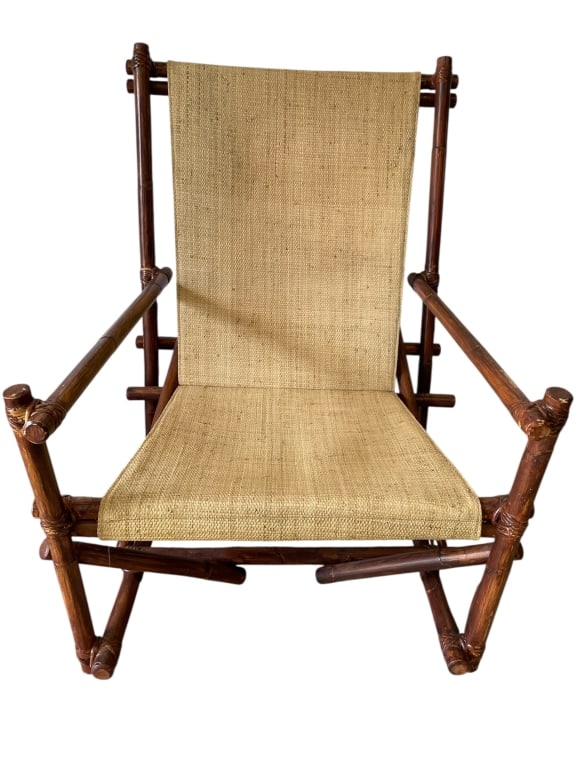 SPANISH WOVEN WICKER & BAMBOO 36" (1 of 5)