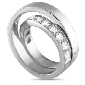 CARTIER NOUVELLE VAGUE 18K GOLD AND DIAMOND RING SZ 5.25