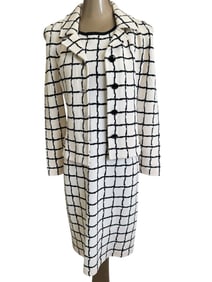 ST JOHN CLASSIC BLACK AND WHITE DRESS SET SZ 2