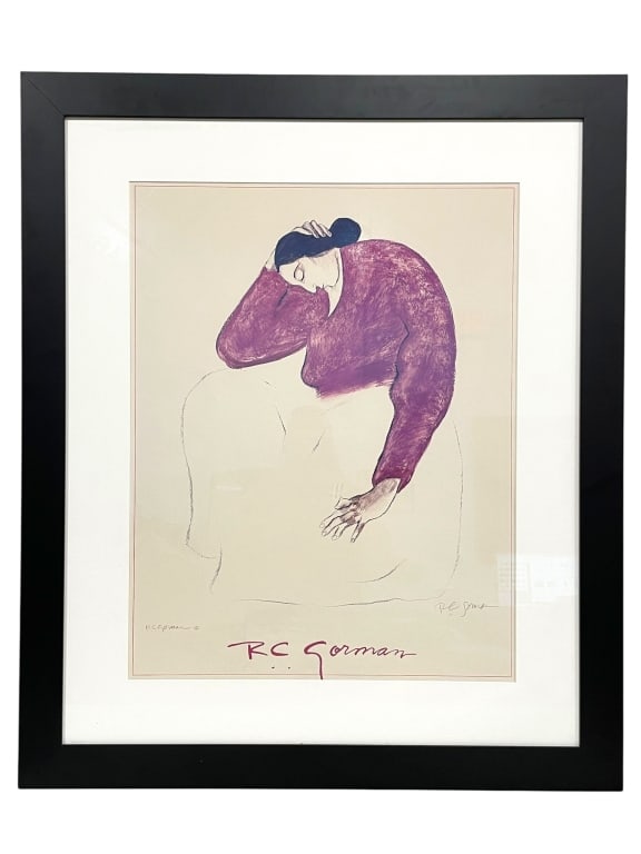 R.C. GORMAN PENCIL SIGNED LITHOGRAPH PRINT 37.5" (1 of 7)