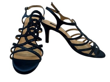 ALEX MARIE ELEGANT BLACK STRAPPY SANDALS 7M