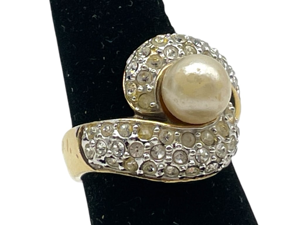 18K GOLD PLATED PEARL RINGSZ 7 (1 of 5)