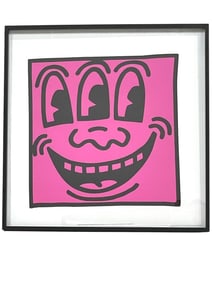 AFTER KEITH HARING THREE EYE FACE PRINT 24"