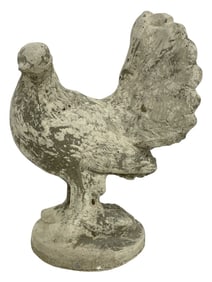CAST CONCRETE GARDEN STATUE OF A BIRD 11"