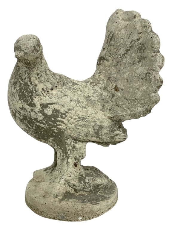 CAST CONCRETE GARDEN STATUE OF A BIRD 11" (1 of 4)
