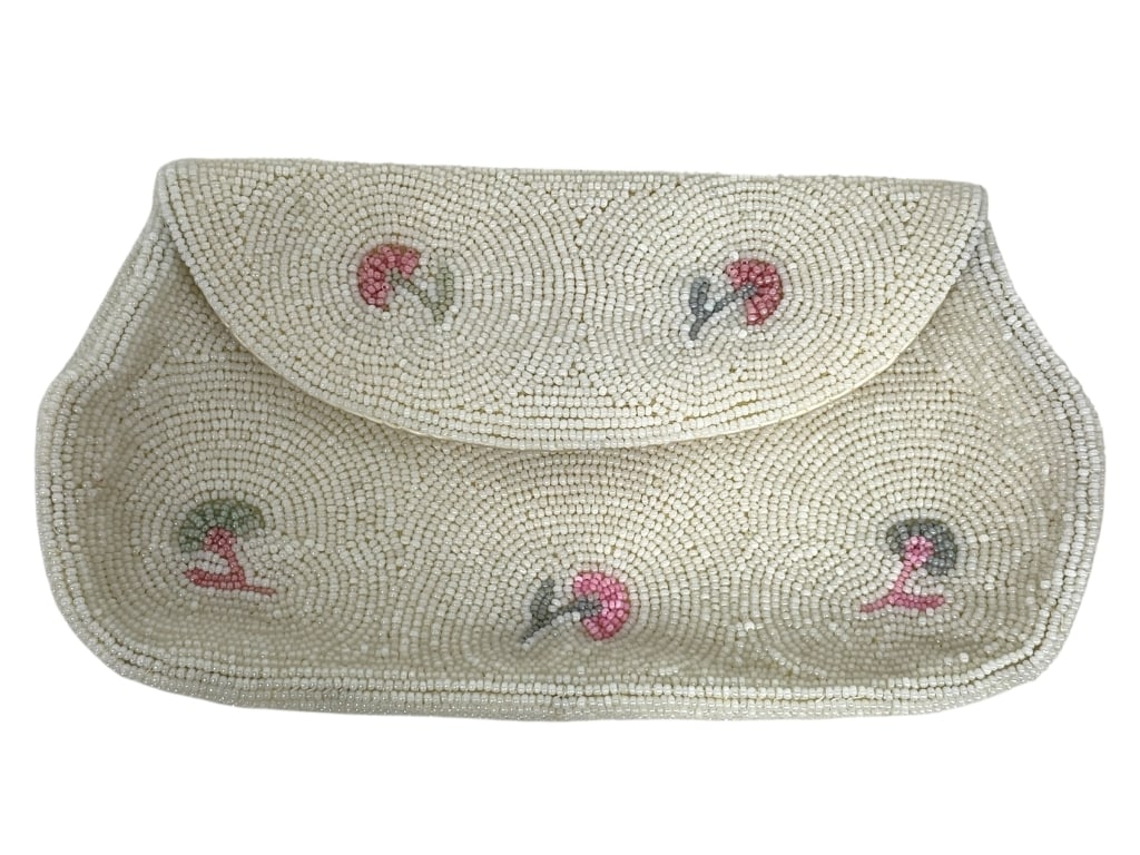 JORELLE BAGS BEADED EVENING CLUTCH PURSE 8" (1 of 6)