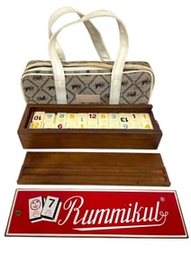 VINTAGE RUMMIKUB TILE GAME SET IN CARRYING CASE