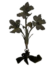 VINTAGE METAL WALL FLORAL BOUQUET 22"