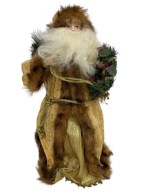 VINTAGE SANTA CLAUS TREE TOPPER DECORATION 17"