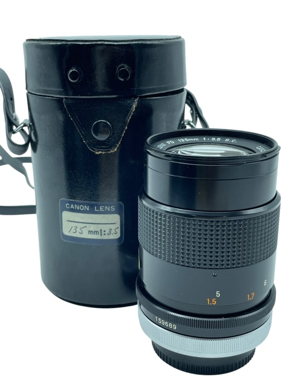 VINTAGE CANON FD 135MM F/3.5 S.C. TELEPHOTO LENS (1 of 5)