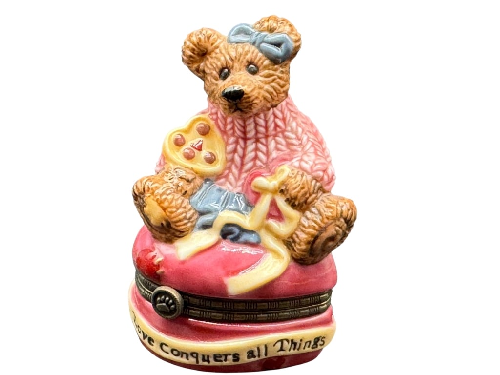 BEARWARE FOLKSTONE FIGURINE HEART SHAPED BOX (1 of 5)
