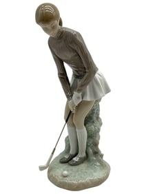 LLADRO GOLF PLAYER PORCELAIN FIGURINE 11"