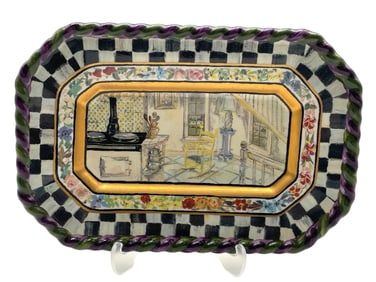 MACKENZIE-CHILDS MACLACHLAN PLATE 8"