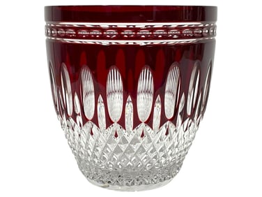 WATERFORD CRYSTAL CLARENDON RUBY ICE BUCKET 7"