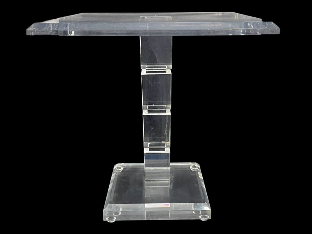HOLLYWOOD REGENCY LUCITE SIDE TABLE (1 of 6)