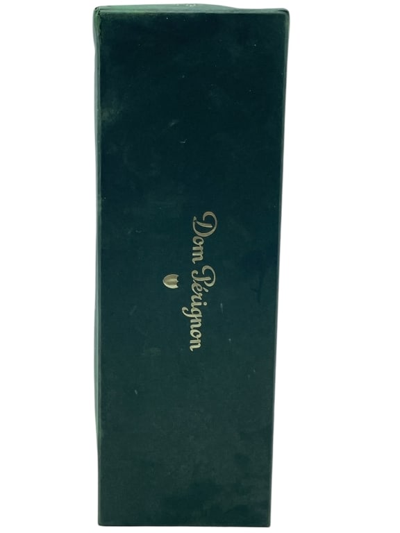 SEALED 1998 VINTAGE DOM PERIGNON CHAMPAGNE: SEALED DOM PÉRIGNON 1998 VINTAGE CHAMPAGNE – SEALED PRESENTATION BOX WITH GOLD EMBOSSED LETTERING AND ORIGINAL IMPORT LABEL FROM SCHIEFFELIN & CO., NEW YORK. THIS HIGHLY REGARDED 1998 VINTAGE IS KN