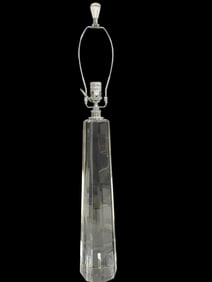 MODERN  GLASS TABLE LAMP 33"
