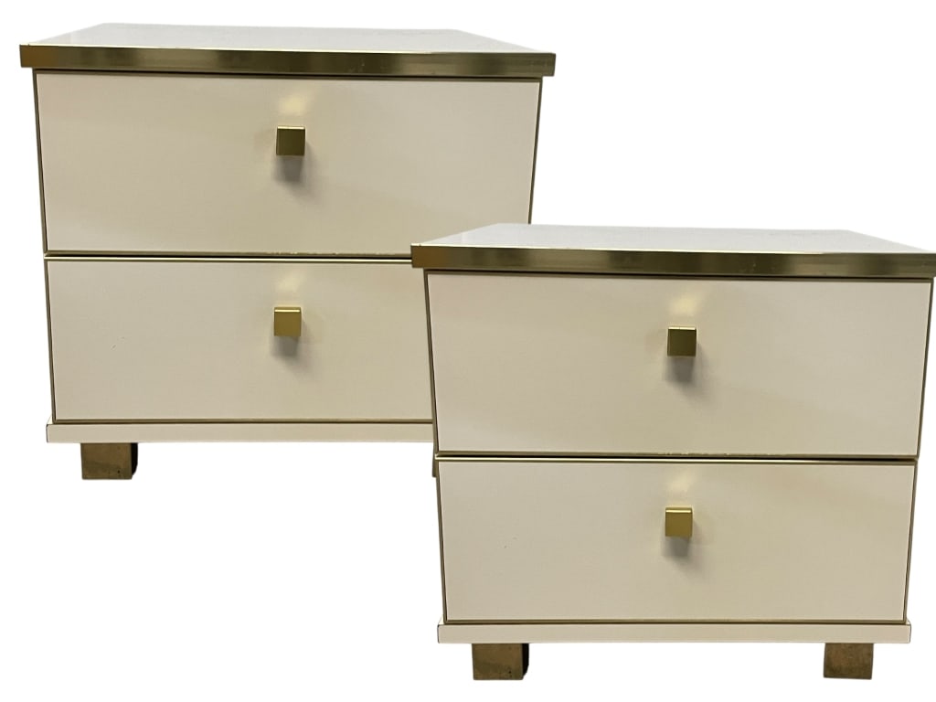 DALVERA ITALIAN LACQUER & BRASS NIGHTSTANDS (1 of 7)