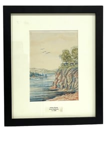 FRANZ HOLZLHUBER INDIAN WATERCOLOR WATERCOLOR 12"