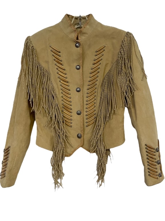 VTG CRIPPLE CREEK WOMEN’S SUEDE FRINGE JACKET MED (1 of 10)