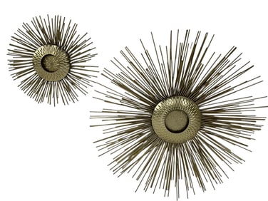 MID MOD JERE STYLE SUNBURST WALL SCULPTURES 16"
