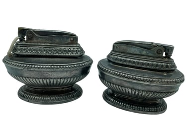 PAIR OF VINTAGE RONSON QUEEN ANNE TABLE LIGHTERS