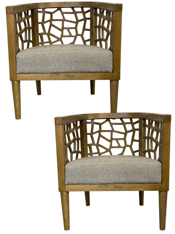 PAIR OF INK+IVY CRACKLE AM CHAIRS (1 of 9)