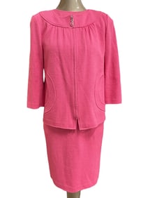 ST. JOHN COLLECTION PINK TWO-PIECE DRESS SUIT 2