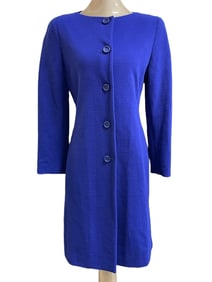 MONDRION ROYAL BLUE BUTTON-FRONT DRESS COAT 8