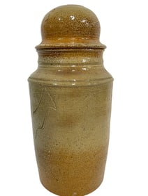 VINTAGE STUDIO POTTERY LIDDED JAR 14"