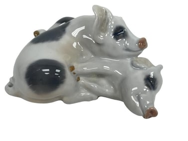 ROYAL COPENHAGEN DENMARK 683 PORCELAIN PIGS FIGURE