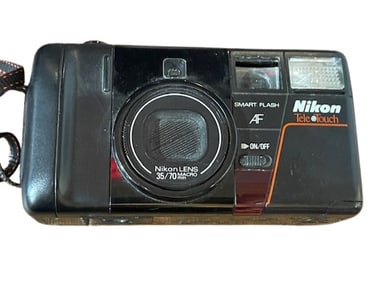 VINTAGE NIKON TELE-TOUCH 35MM FILM CAMERA &ADD ONS