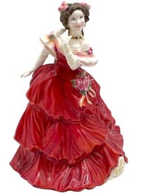 ROYAL DOULTON 1998 JOY PORCELAIN LADY FIGURINE 8"