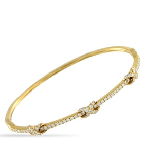 18K YELLOW GOLD 1.36CT DIAMOND BRACELET