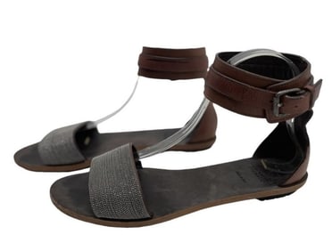 BRUNELLO CUCINELLI MADE IN ITALY SANDALS 38.5 SZ 9