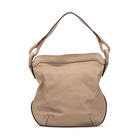 LOEWE LARGE HOBO BEIGE LEATHER SHOULDER BAG