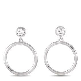 14K WHITE GOLD 0.18CT DIAMOND EARRINGS