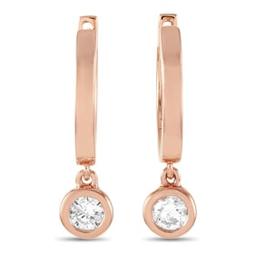 14K ROSE GOLD 0.25CT DIAMOND EARRINGS