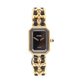 CHANEL PREMIÈRE M BLACK/GOLD GOLD PLATED WATCH