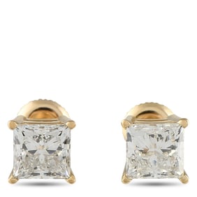 14K GOLD 3.34CT LAB-GROWN DIAMOND EARRINGS