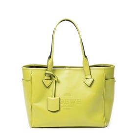 LOEWE HERITAGE TOTE GREEN LEATHER SHOULDER BAG