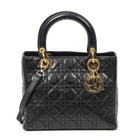 lDIOR MEDIUM LADY DIOR ZIP CANNAGE LAMBSKIN BAG