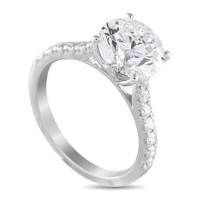 14K WHITE GOLD 3.37CT LAB-GROWN DIAMOND RING