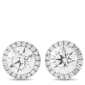 14K WHITE GOLD 4.4CT LAB-GROWN DIAMOND EARRINGS