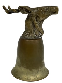 VINTAGE BRASS STAG STIRRUP CUP 5.5"