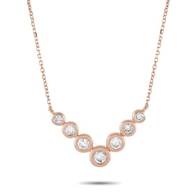 14K ROSE GOLD 0.50CT DIAMOND PENDANT NECKLACE